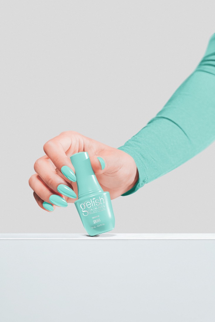 Seafoam Chic on the hand